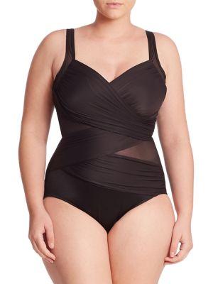 Miraclesuit Swim, Plus Size One-piece Madero Mesh Paneled Swimsuit