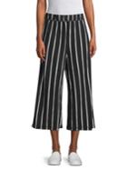 Eileen Fisher Striped Wide Leg Capri Pants