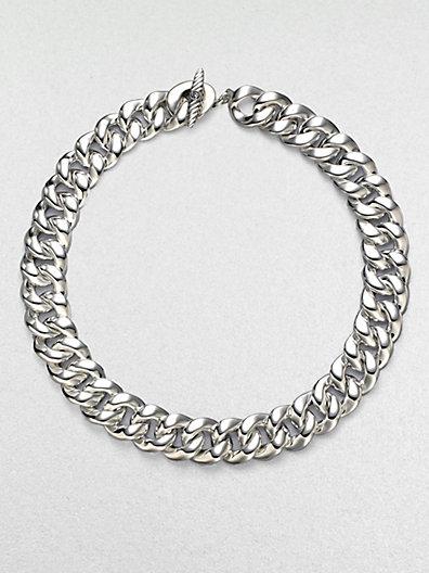 David Yurman Sterling Silver Curb Chain Necklace