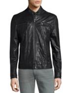 John Varvatos Leather Jean Jacket