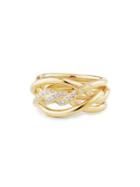 David Yurman Continuance Ring With Diamonds In 18k Gold