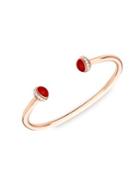 Piaget Possession Diamond, Carnelian & 18k Rose Gold Open Bangle