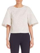 3.1 Phillip Lim Boucle Flared Sleeve Top