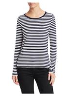 Majestic Filatures French Terry Striped Long-sleeve Tee