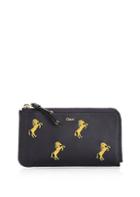 Chloe Embroidered Little Horses Leather Pouch