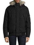 Woolrich Expedition Coyote Fur-trim Bomber Coat