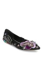 Marc Jacobs In Flight Embellished Leather Ballerina Flats