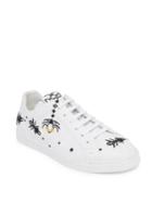 Fendi Bugs Leather Sneakers