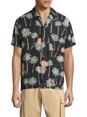 Wesc Nevin Relaxed Woven Hawaii-print Shirt