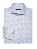 Saks Fifth Avenue Modern Geometric Dress Shirt