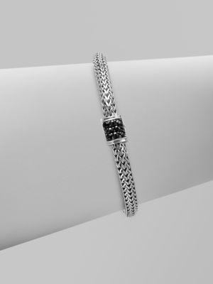 John Hardy Classic Chain Black Sapphire & Sterling Silver Small Bracelet