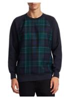 Burberry Tartan Raglan-sleeve Wool Sweatshirt