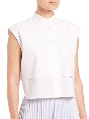 Tome Cotton Poplin Cropped Top