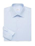 Brioni Regular-fit Micro Check Cotton Dress Shirt