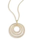 Ippolita Glamazon? Concentric Diamond & 18k Yellow Gold Pendant Necklace