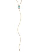 Zoe Chicco Turquoise, Diamond & 14k Yellow Gold Lariat Necklace