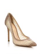 Gianvito Rossi Mesh & Crystal Point Toe Pumps