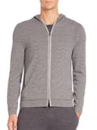 Theory Hooded Zip-front Sweater