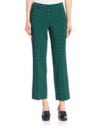 Michael Kors Collection Polka Dot Stretch-wool Ankle Flare Pants