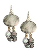 Nest Mother-of-pearl & 24k Goldplated Drop Earring