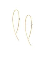 Lana Jewelry Hooked On Hoop Diamond & 14k Yellow Gold Earrings/1
