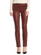 Theory Zip Riding Leather Crop Pants