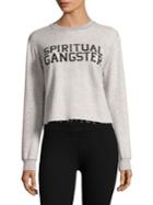 Spiritual Gangster Varsity Crop Sweatshirt