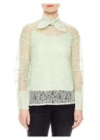 Sandro Lizzi Lace & Bow Top