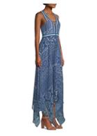 Bcbgmaxazria Lace-up V-neck Handkerchief Dress