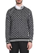 Dolce & Gabbana Polka Dot Silk & Cashmere Sweater