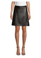 Elie Tahari Lexie Leather A-line Mini Skirt