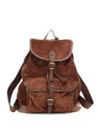 Polo Ralph Lauren Leather Drawstring Backpack