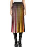 Kenzo Striped Rib-knit Midi Skirt