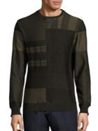 Salvatore Ferragamo Graphic Cotton & Leather Sweatshirt