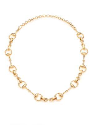 Gucci Horsebit 18k Yellow Gold Link Necklace