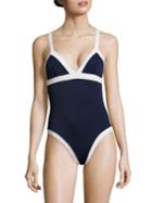 Milly Colorblock Back Cutout Maillot