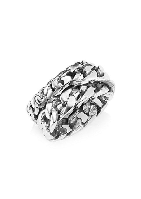 Emanuele Bicocchi Sterling Silver Multi-chain Ring