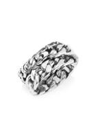 Emanuele Bicocchi Sterling Silver Multi-chain Ring