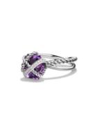 David Yurman Cable Wrap Ring With Amethyst And Diamonds