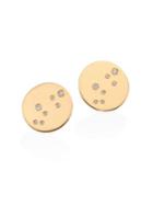 Bare Constellations Leo Diamond & 18k Yellow Gold Stud Earrings