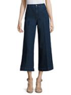 Stella Mccartney Denim Wide Leg Cropped Culottes