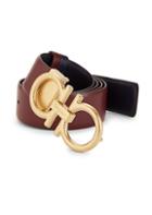 Salvatore Ferragamo Logo Reversible Leather Belt