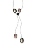 Ippolita Rock Candy? Black Tie Mixed Stone & Sterling Silver Lariat Necklace