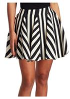 Valentino Stripe Flared Skirt