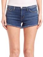 L'agence Zoe Distressed Perfect-fit Shorts