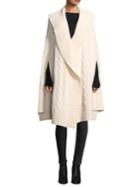 Burberry Cable Knit Wool & Cashmere Poncho