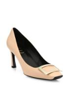 Roger Vivier Decollete Belle Vivier Trompette Leather Pumps