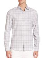 Michael Kors Isaac Slim-fit Tartan Shirt