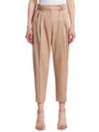 Peter Pilotto Satin-trimmed Cropped Wool Trousers
