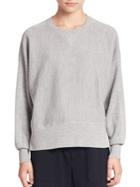 Vince Double Face Mesh Pullover